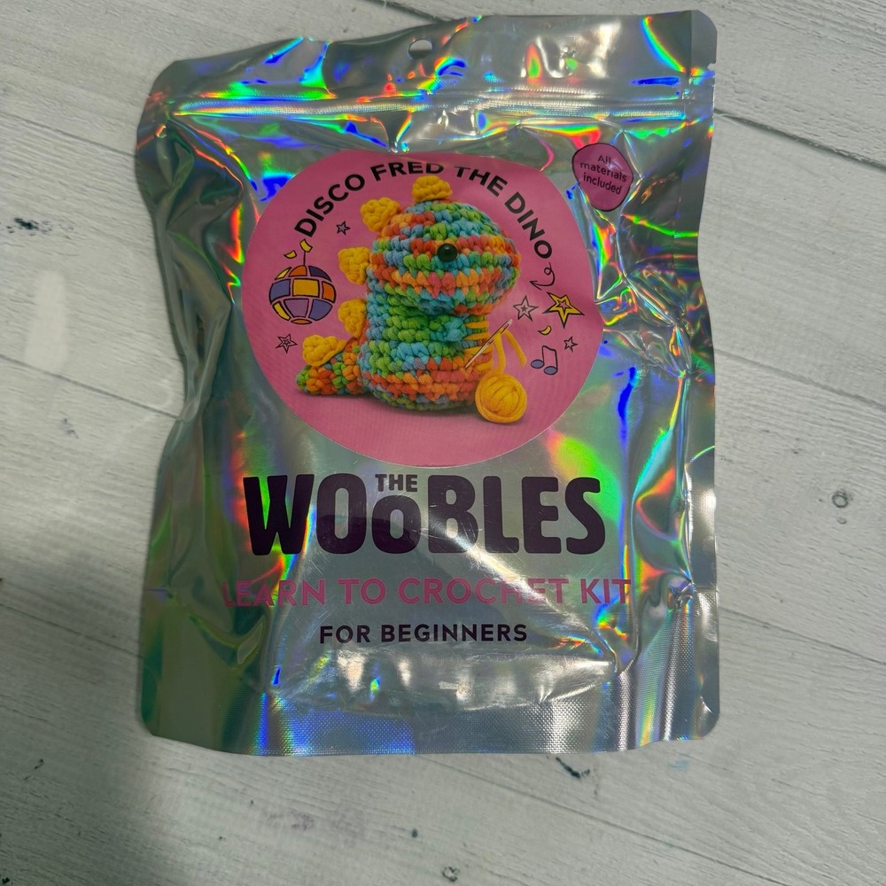 The Woobles Disco Fred The Dino Crochet Kit NEW